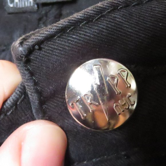 [ripped] Skinny Gothic Peekaboo eyelet pants Tripp NYC size 15 - Picture 12 of 16